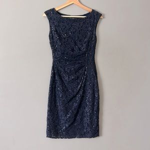 Lauren by Ralph Lauren blue dress with sequin accents